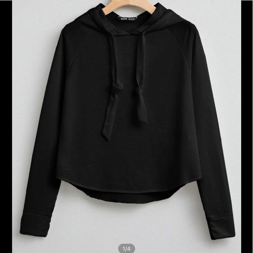 NWOT Black Light weight Hoodie Pullover SZ xl